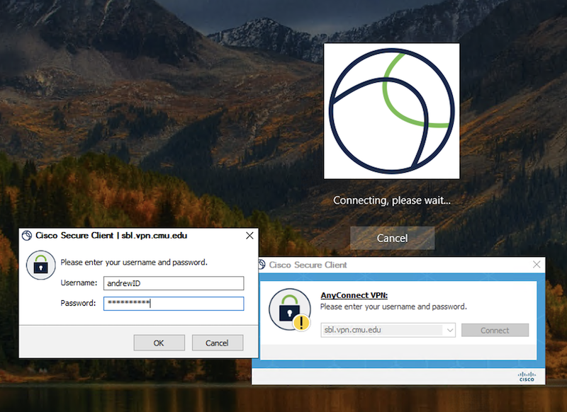 secure client prompting for credentials